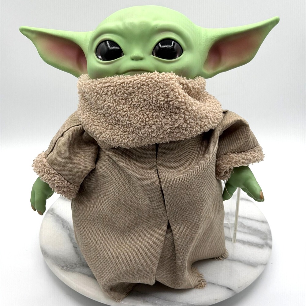 Star Wars Grogu Baby Yoda 11" Plush Doll Mattel Tan Robe The Mandalorian Child